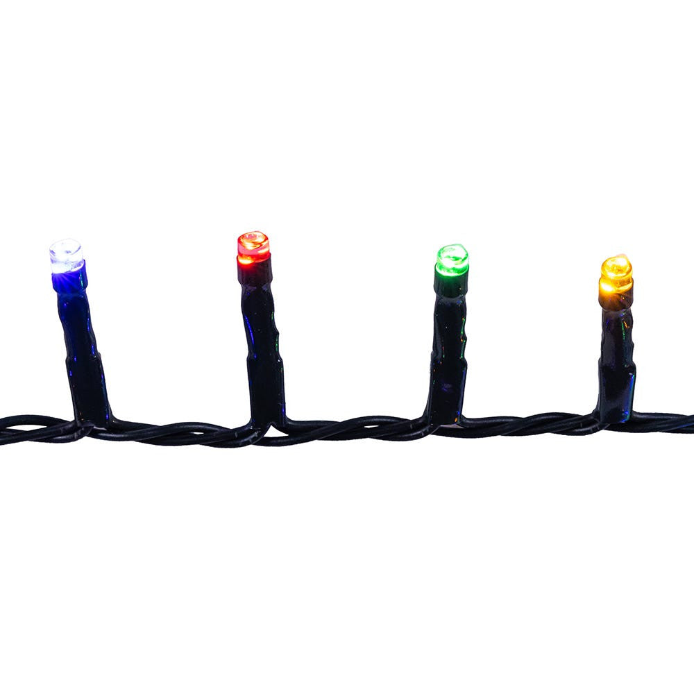 49' 600L Dual Color Led Multifunction Rice Lights With Green Wire On Spool