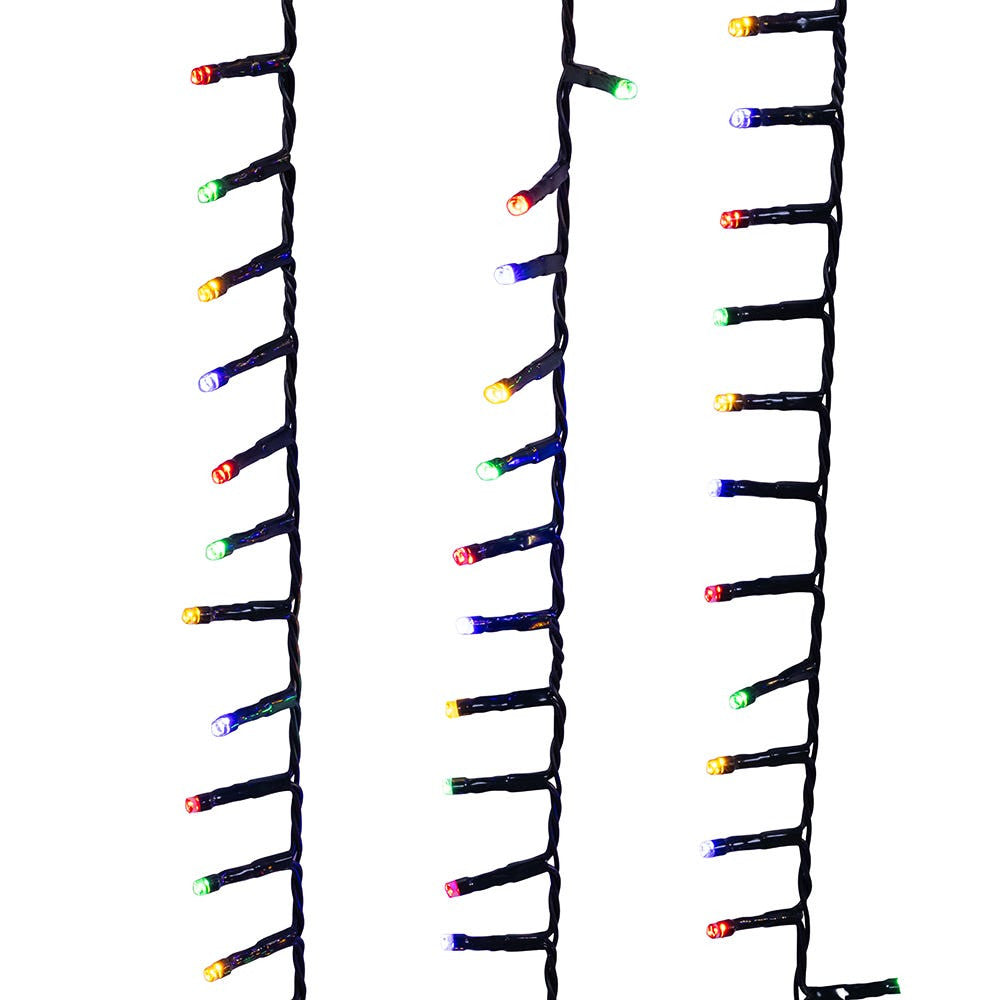 49' 600L Dual Color Led Multifunction Rice Lights With Green Wire On Spool