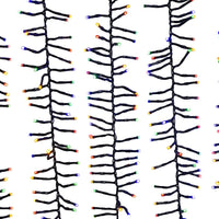 16' 480L Dual Color Multifunction 5MM LED Green Wire Cluster Garland + Remote