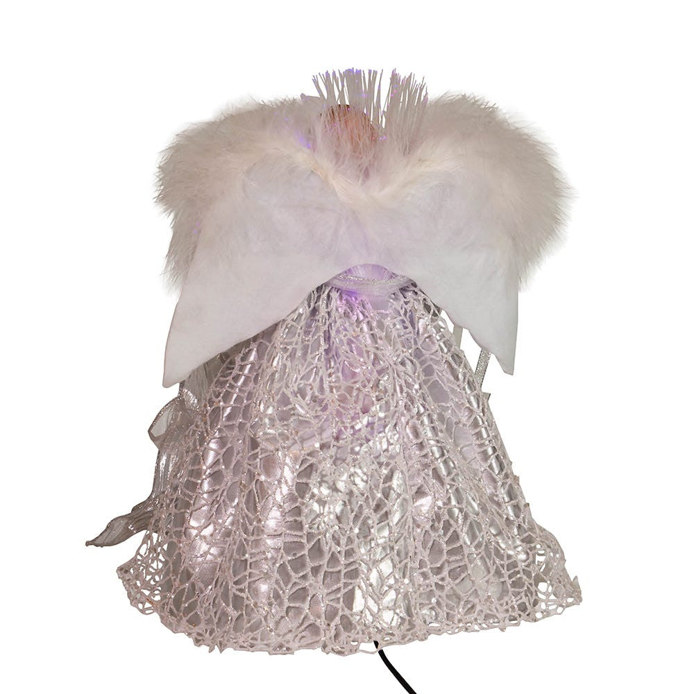 12" CUL Fiber-Optic LED Silver Angel Treetop