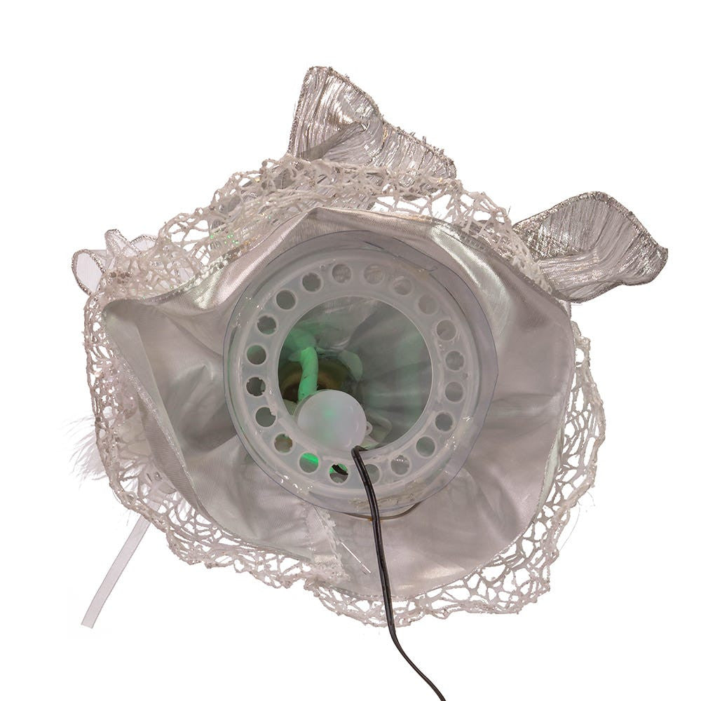 12" CUL Fiber-Optic LED Silver Angel Treetop
