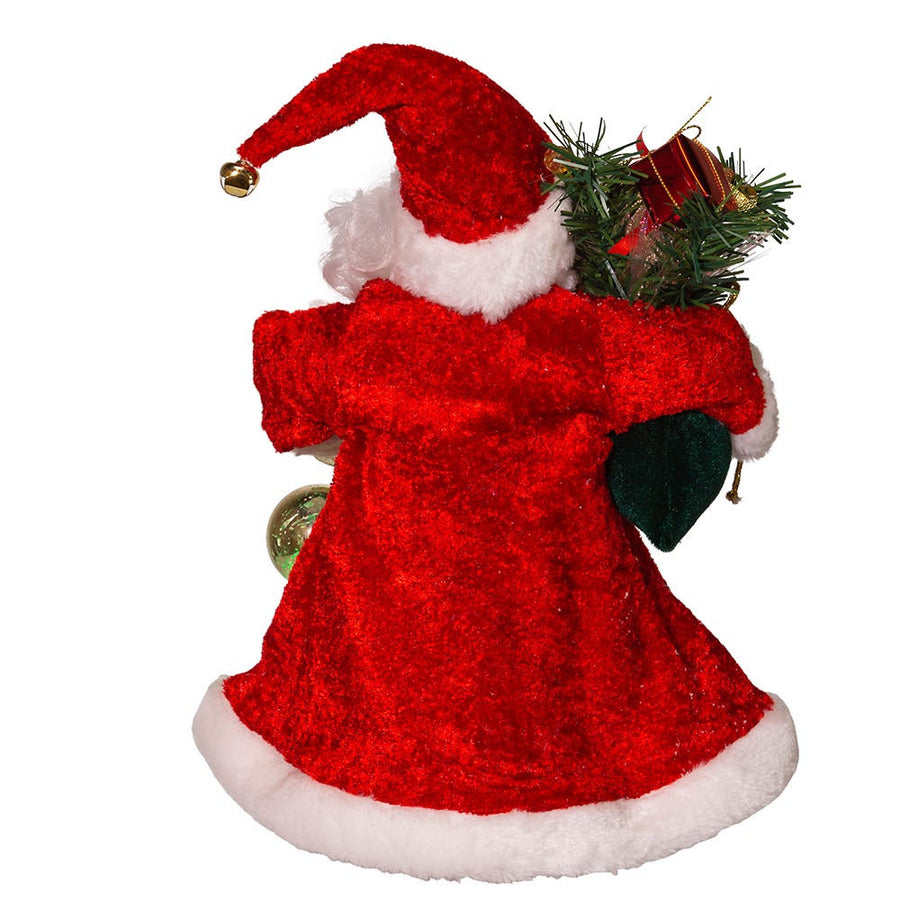 12" CUL Fiber-Optic LED Santa Treetop