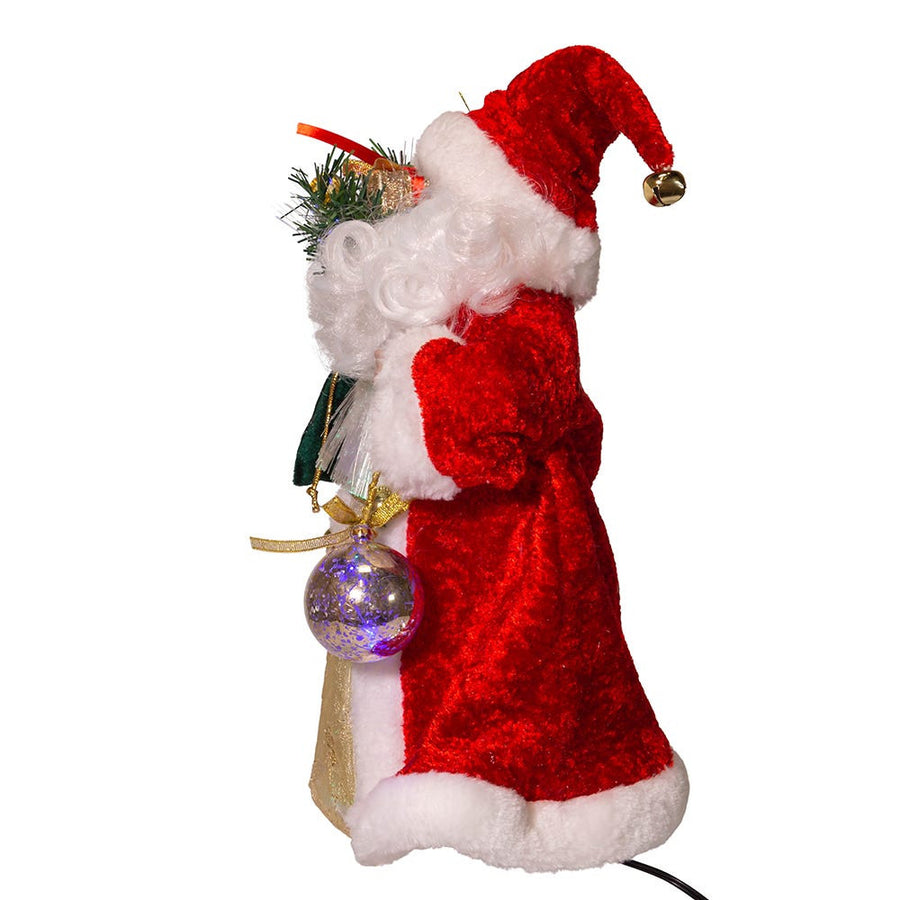 12" CUL Fiber-Optic LED Santa Treetop