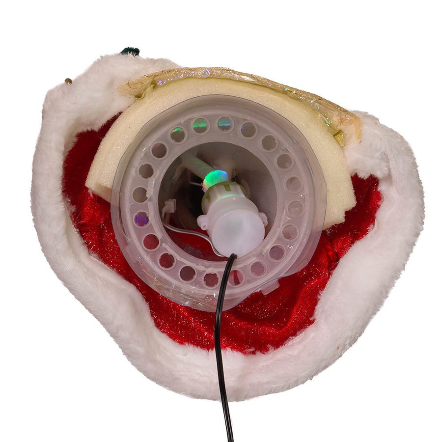 12" CUL Fiber-Optic LED Santa Treetop