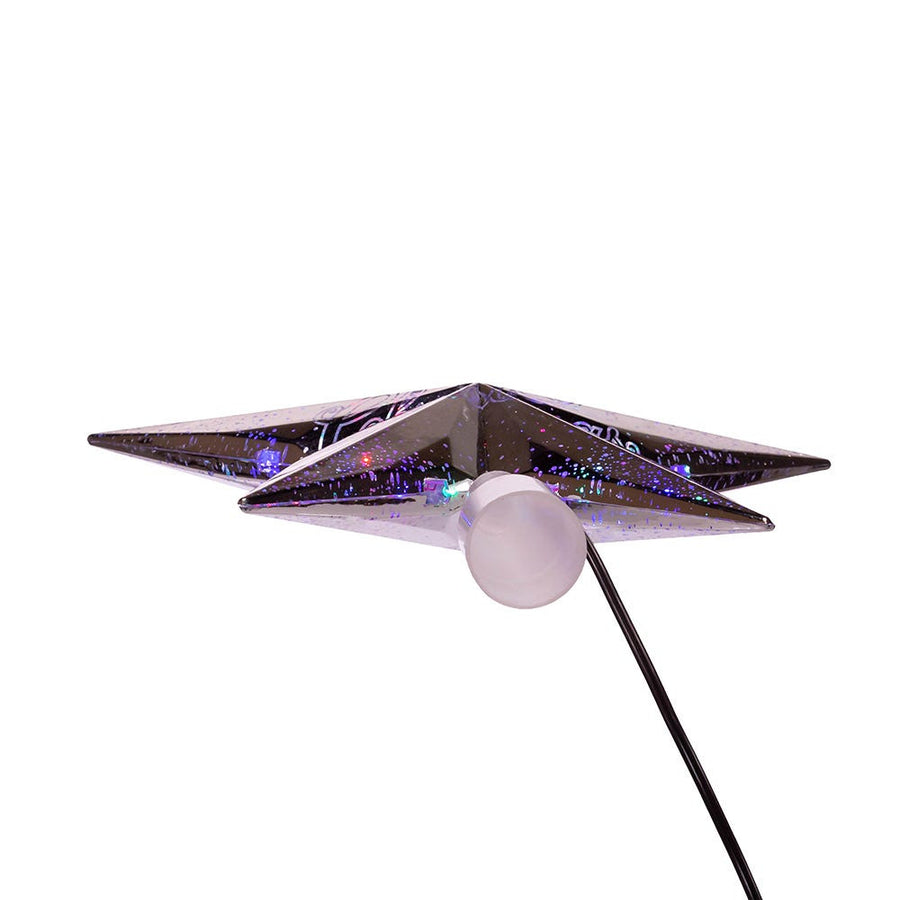 10" 18L "Merry Christmas" RGB LED Silver Star Treetop
