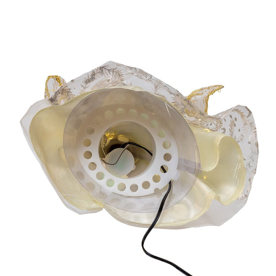 12" UL 30L Fairy LED Fiber Optic Gold Angel Treetop