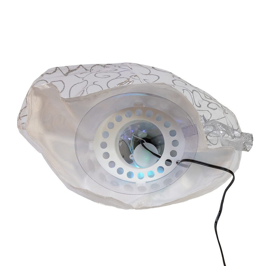 12" UL 30L Fairy LED Fiber Optic Silver Angel Treetop