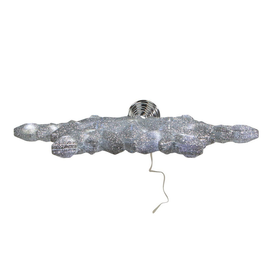 13" UL 25L Cool White LED Glittered Snowflake Treetop