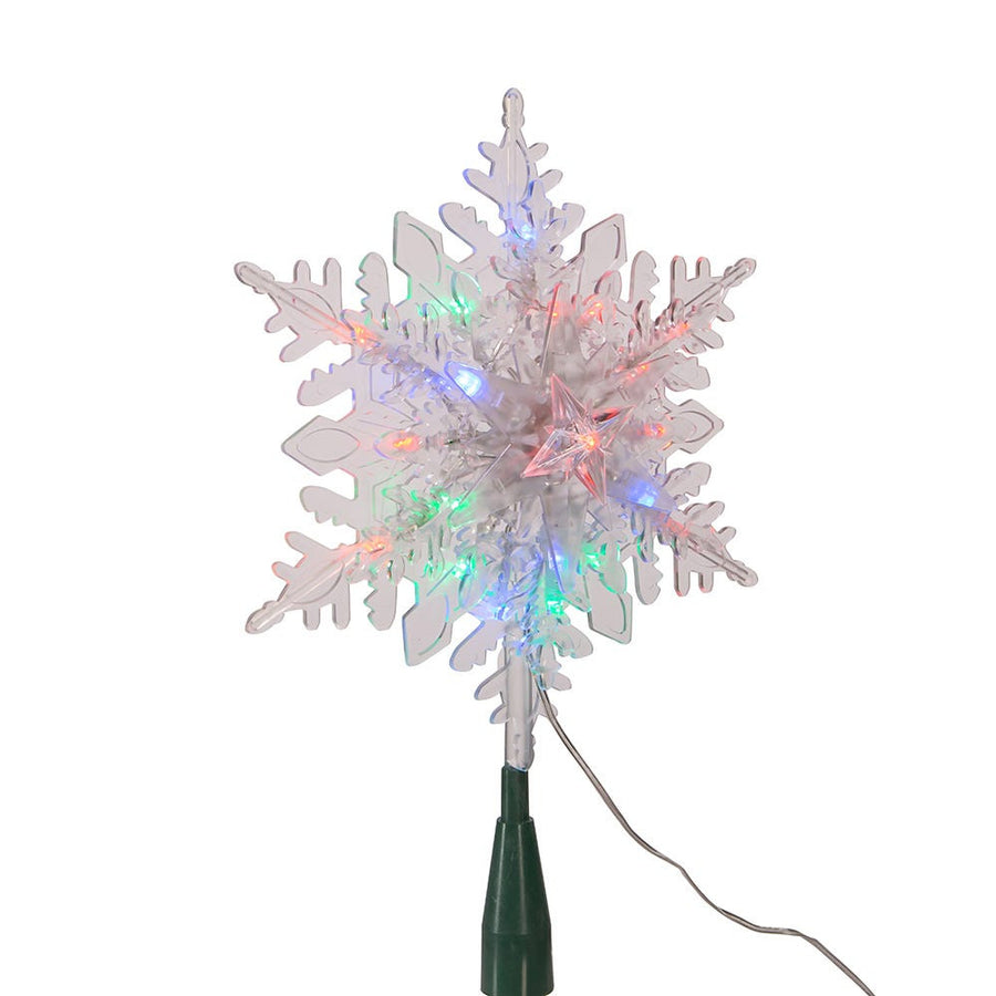 9" 20L RGB LED Snowflake Treetop