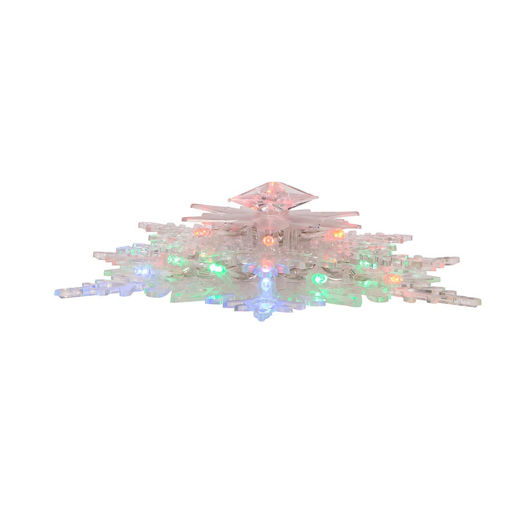9" 20L RGB LED Snowflake Treetop