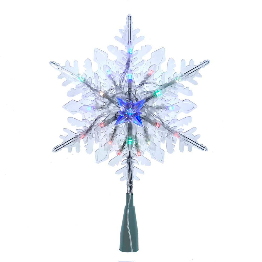 9" 20L RGB LED Snowflake Treetop