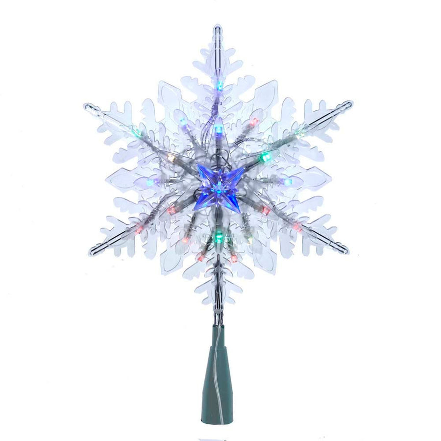 9" 20L RGB LED Snowflake Treetop