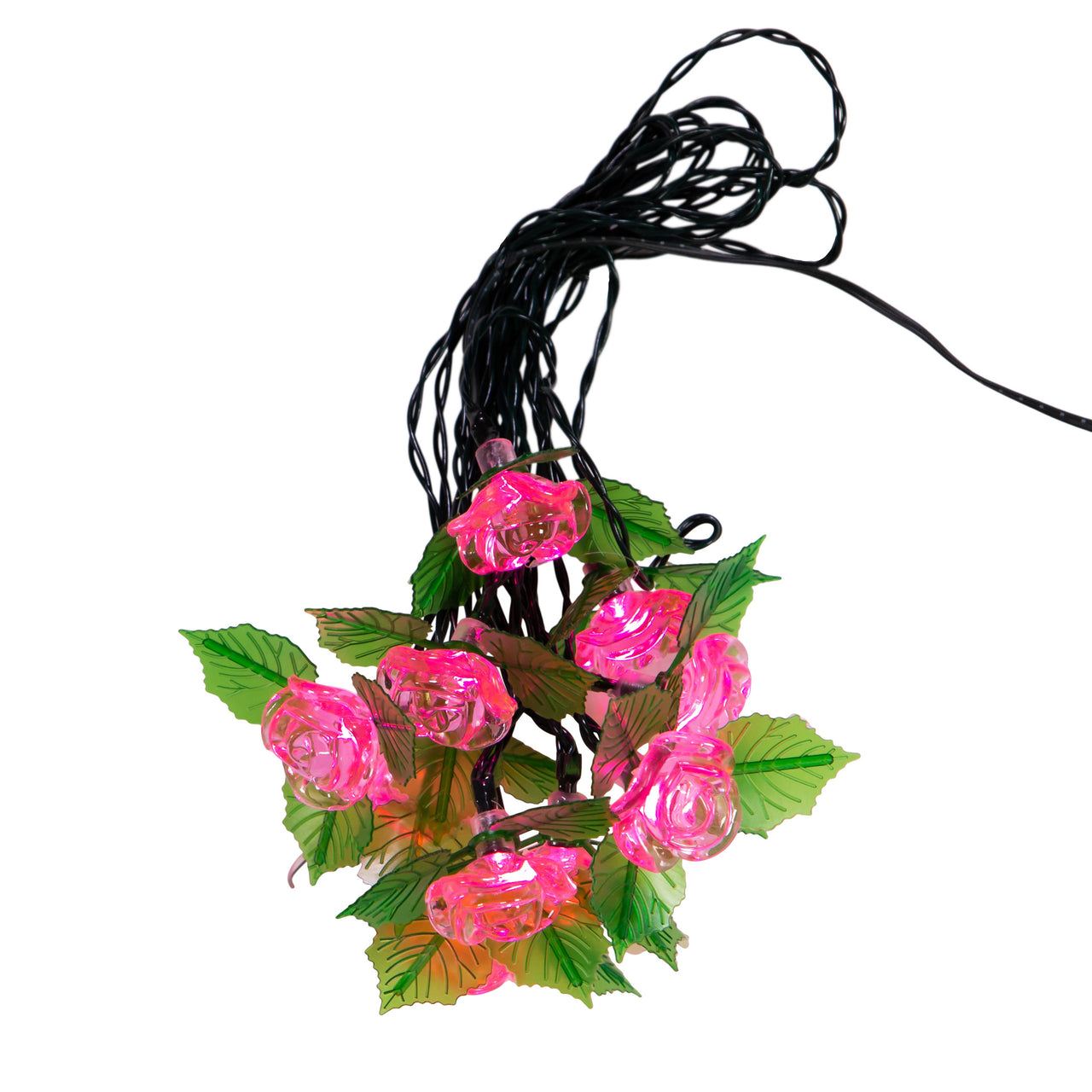 12' 10L Pink LED Rose Light Set