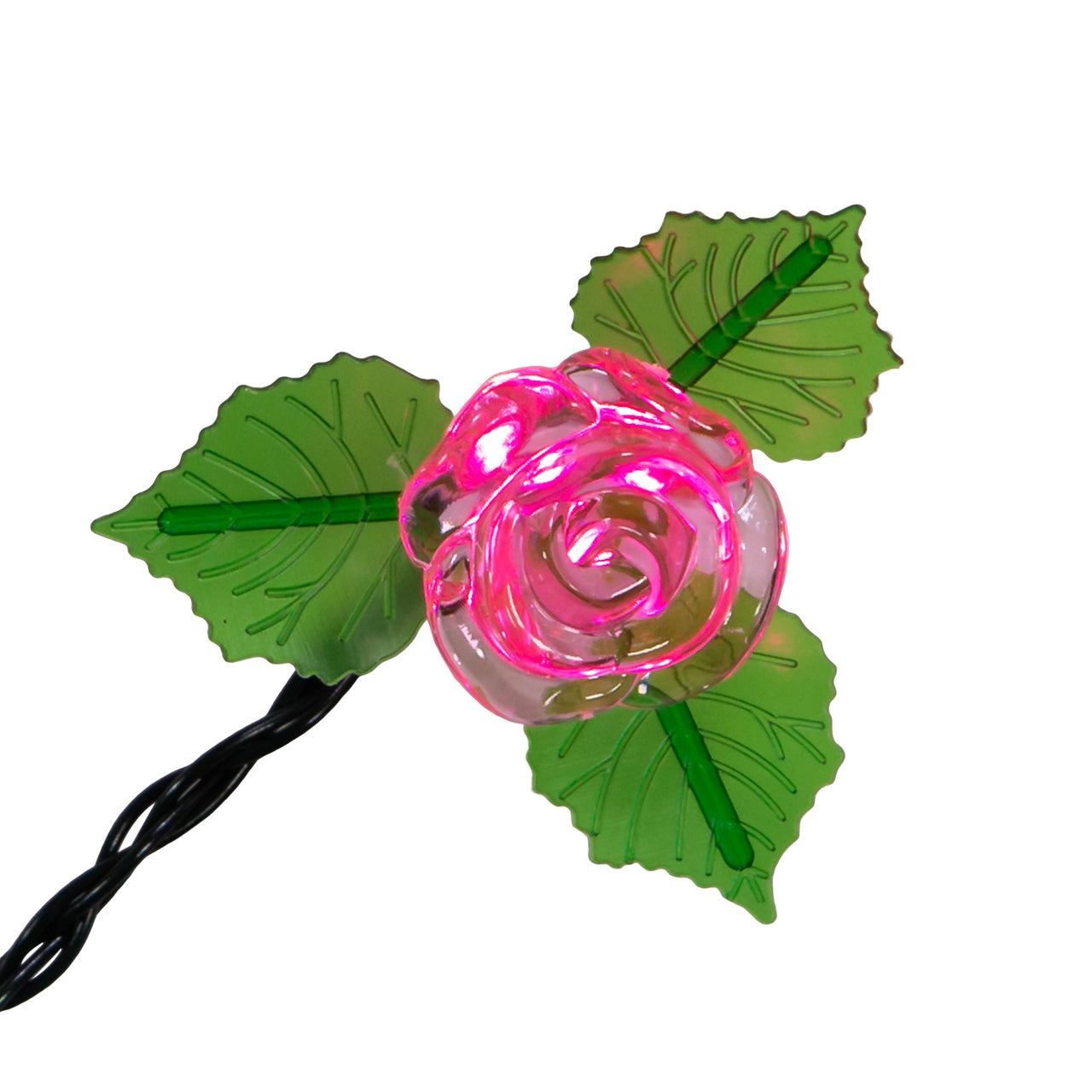 12' 10L Pink LED Rose Light Set