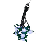 12' 10L Cool White LED Frosted Rose Light Set