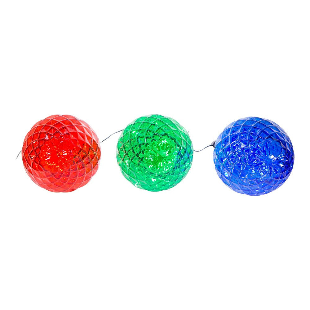 27.2" 3-Piece Jumbo Multicolor Faceted C9 Yard Stakes