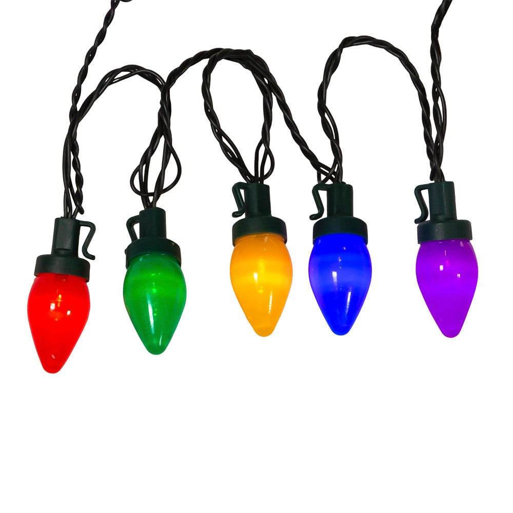 20.4' 50L C7 Multicolor LED Multifunction Light Set With Green Wire