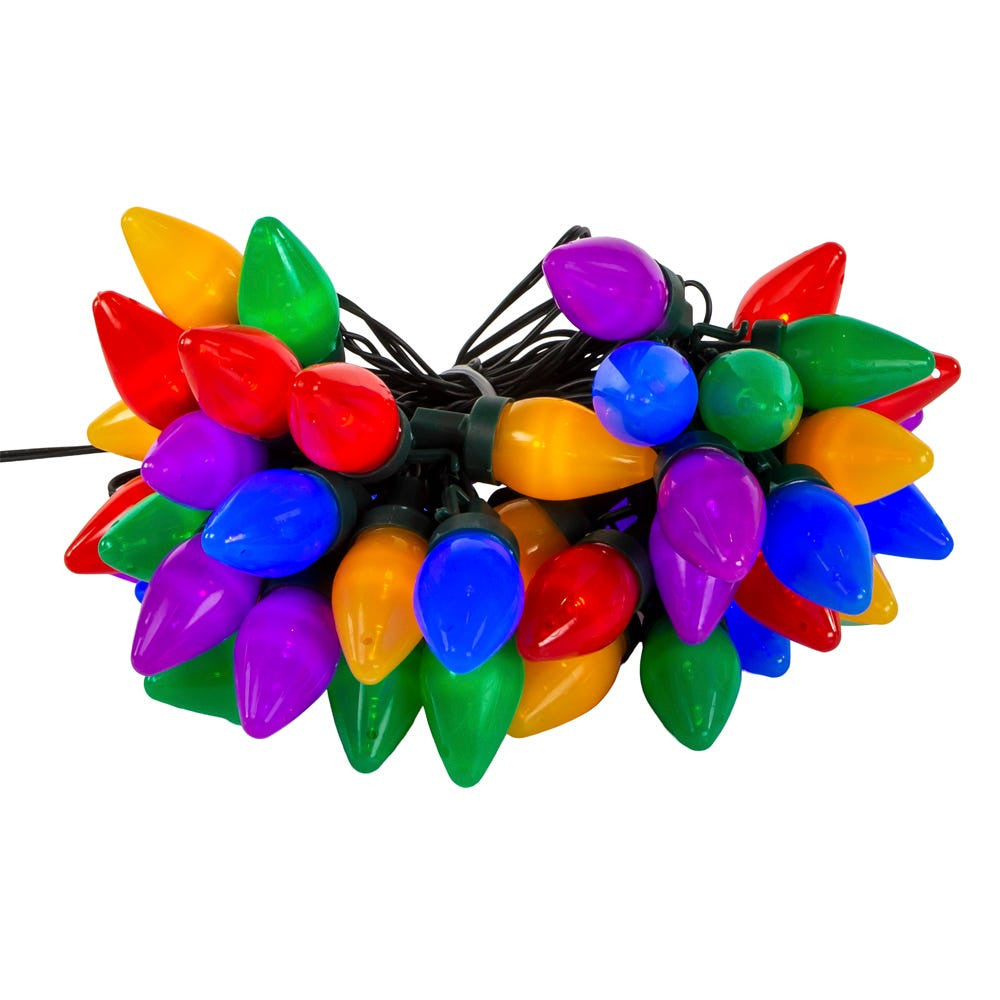20.4' 50L C7 Multicolor LED Multifunction Light Set With Green Wire
