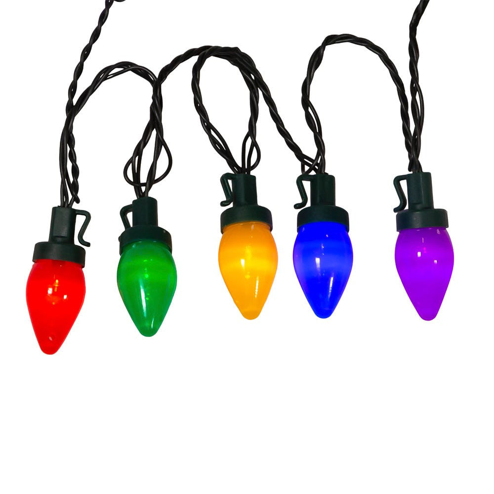 41.25' 100L C7 Multicolor LED Multifunction Light Set With Green Wire