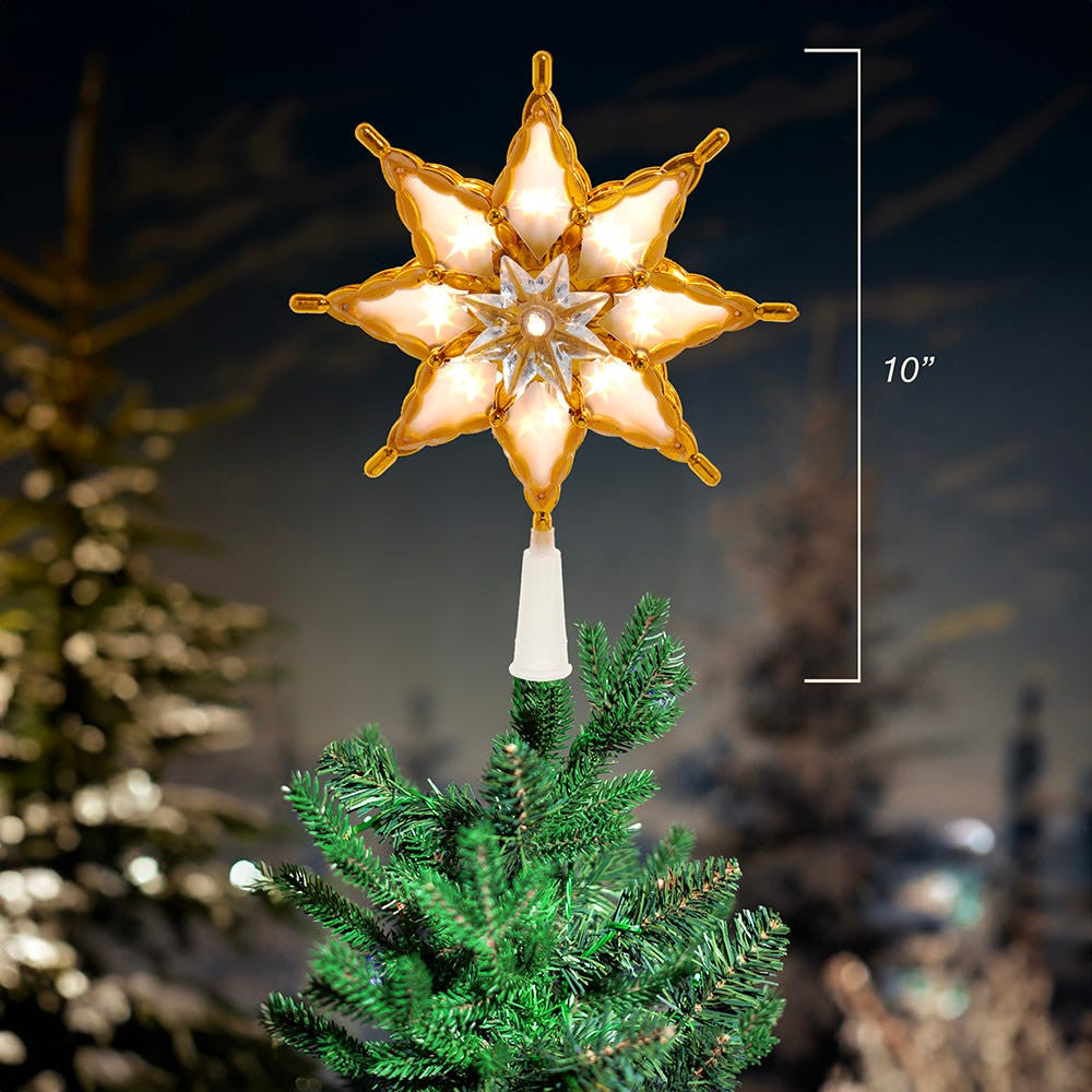 10" 18L LED Multifunction 8-Point Star Treetop