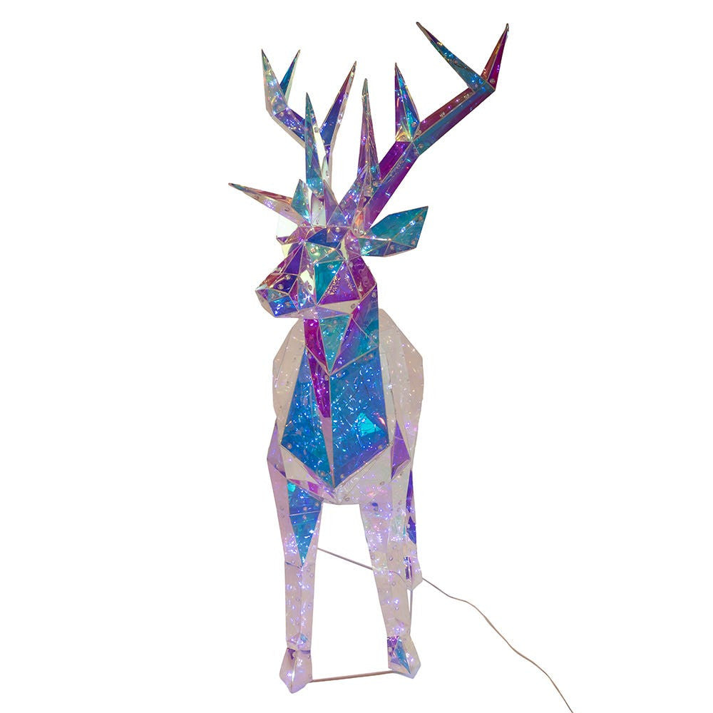 35.4" Lighted Magical Iridescence Holographic Reindeer