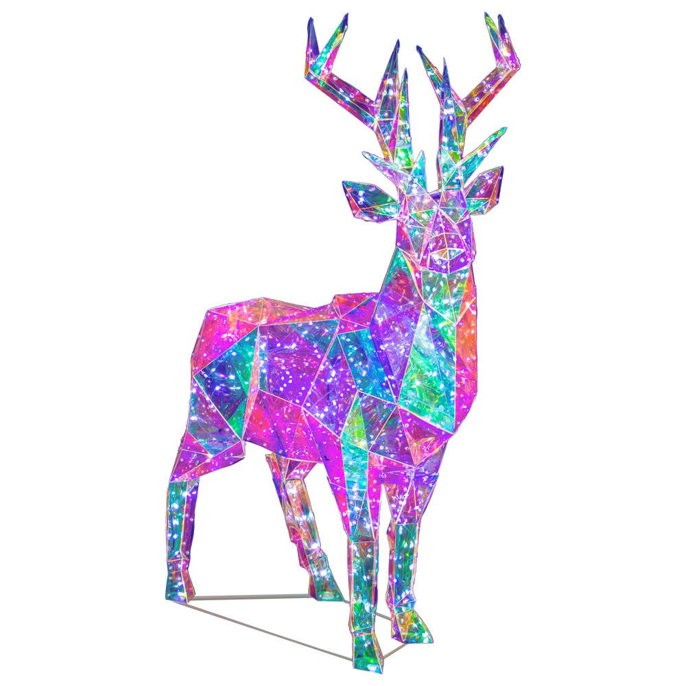 35.4" Lighted Magical Iridescence Holographic Reindeer