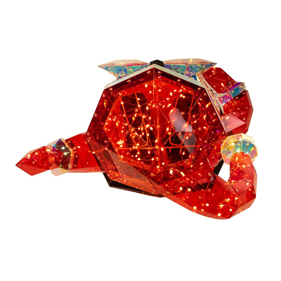 30" Lighted Magical Iridescence Holographic Santa