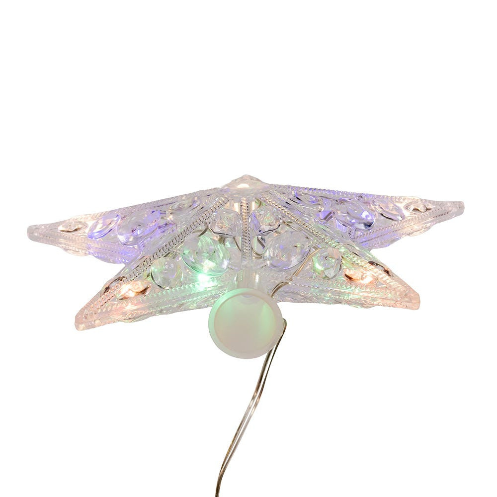 8.65" 11L Dual Color (Multi & Warm White) LED With Color Effect Star Treetop + Remote