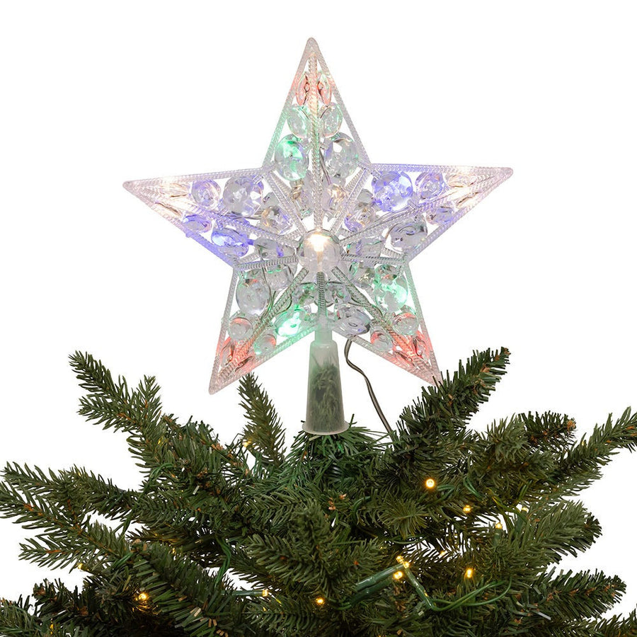8.65" 11L Dual Color (Multi & Warm White) LED With Color Effect Star Treetop + Remote