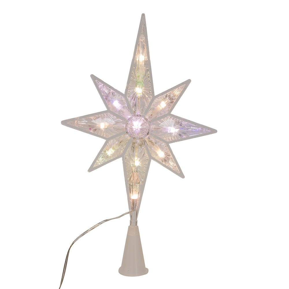 12.6" 11L Dual Color (Multi & Warm White) LED With Color Effect Star Treetop + Remote