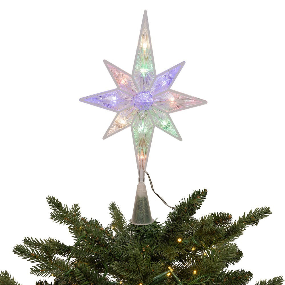 12.6" 11L Dual Color (Multi & Warm White) LED With Color Effect Star Treetop + Remote