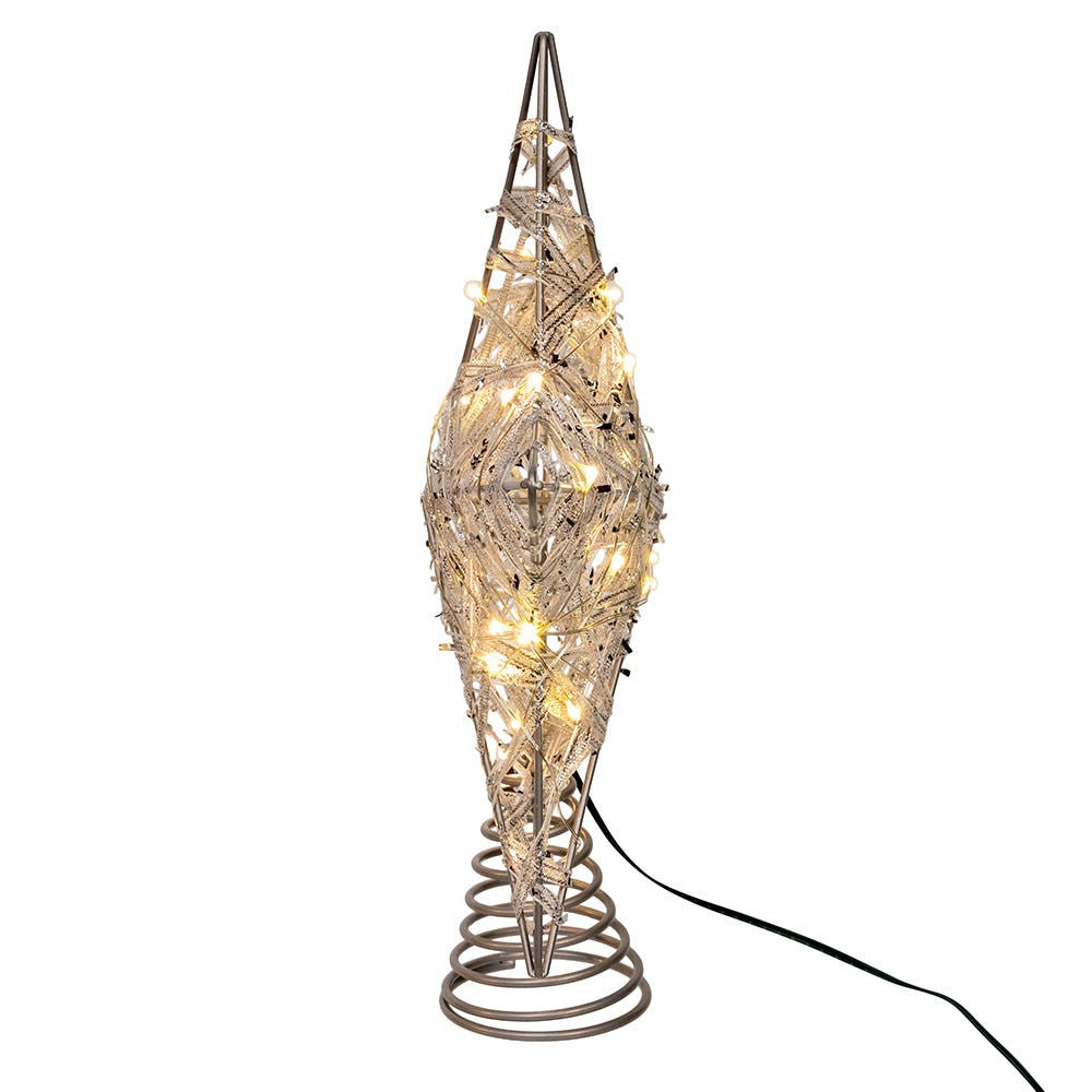 10.5" 30L Warm White LED Fairy Light 5-Point Star Treetop