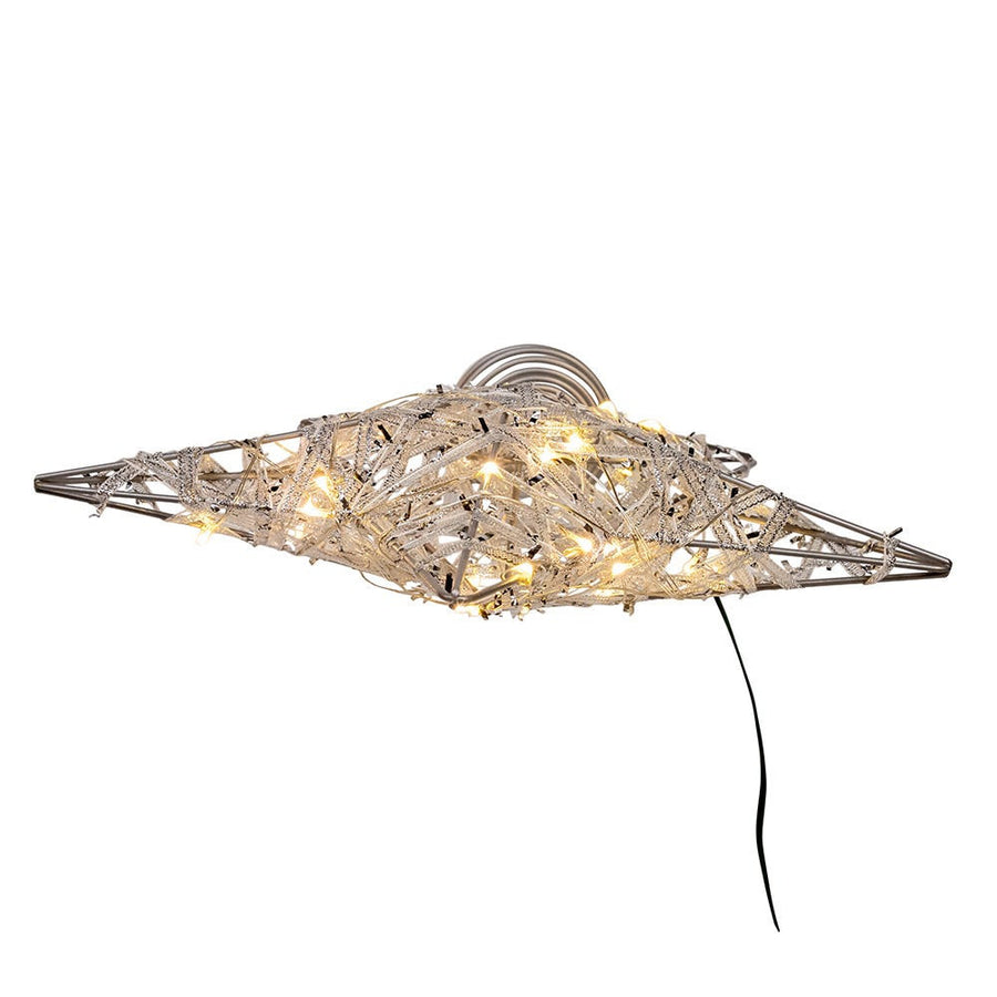 10.5" 30L Warm White LED Fairy Light 5-Point Star Treetop
