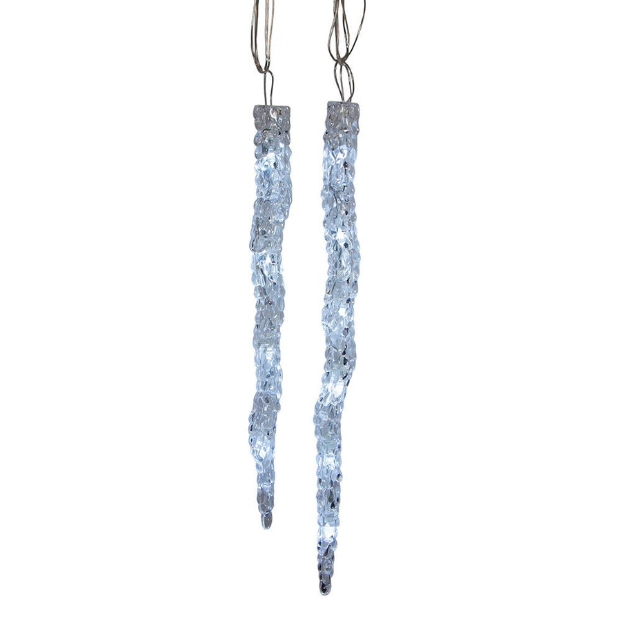 7' 60L Dual Color (Pure White & Warm White) LED Connectible Icicle String Light + Remote