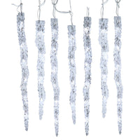 7' 60L Dual Color (Pure White & Warm White) LED Connectible Icicle String Light + Remote