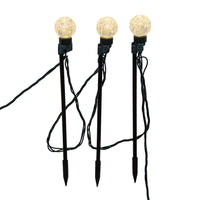 14' 10-Piece Dual Color (Pure White & Warm White) LED Bubble G40 String Yard Stakes