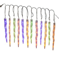 7' 60L Dual Color (Multicolor & Warm White) LED Connectible Icicle String Light + Remote