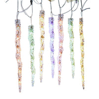 7' 60L Dual Color (Multicolor & Warm White) LED Connectible Icicle String Light + Remote