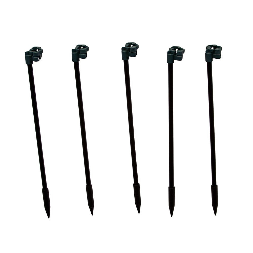14' 10-Piece Dual Color Multicolor & Warm White LED Bubble G40 String Yard Stakes
