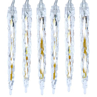 29' 10-Piece Cool White Filament LED Connectible Icicle String Light