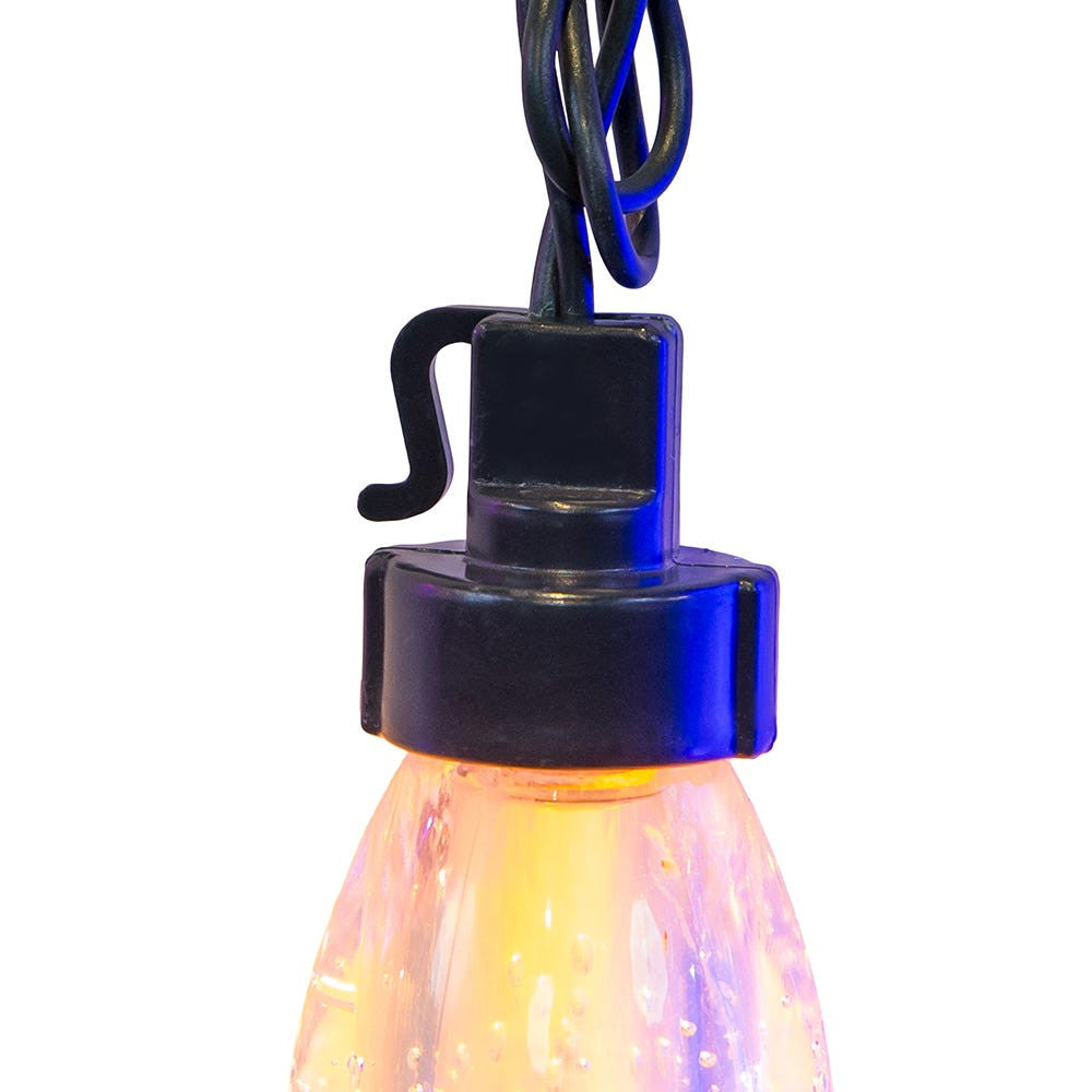 10-Piece Dual Color Multicolor & Warm White LED Bubble C9 String Yard Stakes
