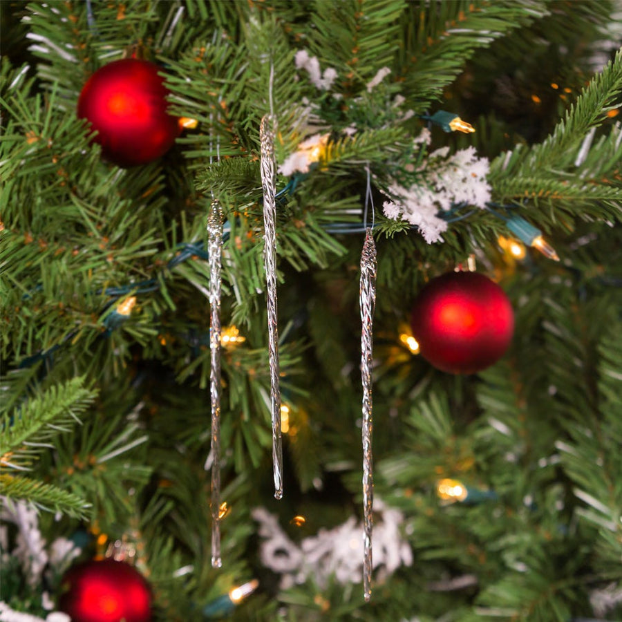 Twisted Glass Icicle Ornaments