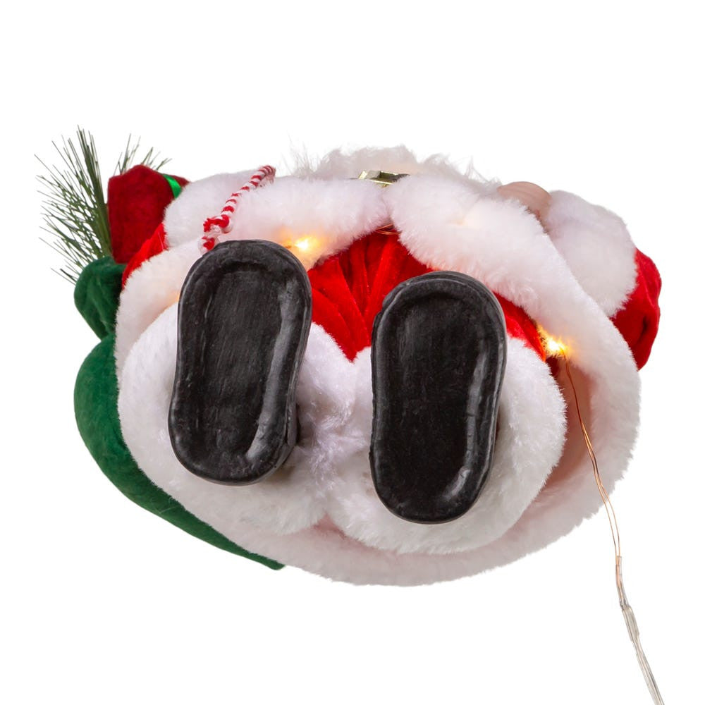 12“ Battery Operated LED Lighted Santa Table Piece