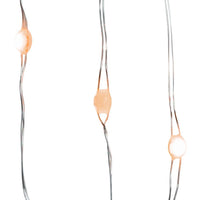 16.3' Battery Operated 50L Classic White Superbright LED Silver Wire Light Set In PDQ