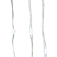16.3' Battery Operated 50L Cool White Superbright LED Silver Wire Light Set In PDQ