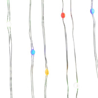 16.3' Battery Operated 50L Multicolor Superbright LED Silver Wire Light Set In PDQ