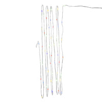 16.3' Battery Operated 50L Multicolor Superbright LED Silver Wire Light Set In PDQ