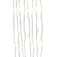 16.3' Battery Operated 50L Warm White Superbright LED Silver Wire Light Set In PDQ