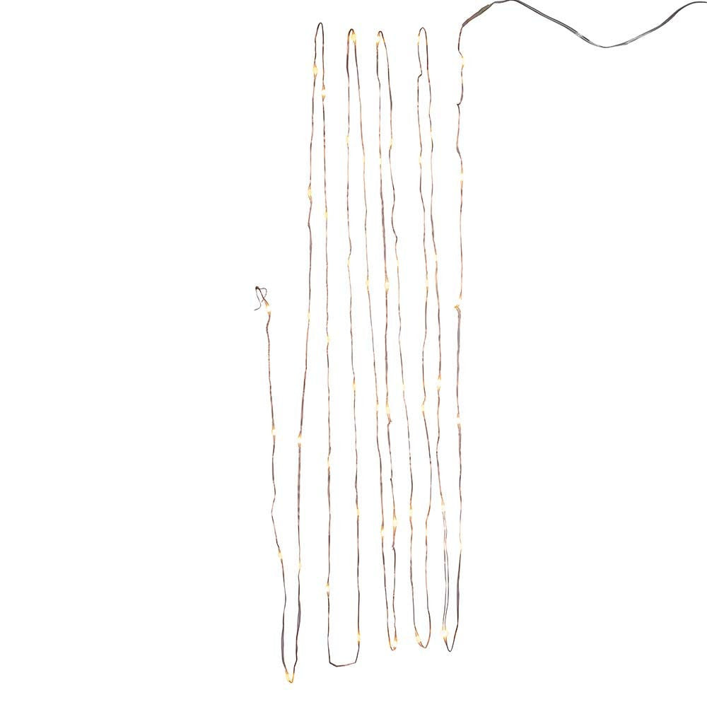 16.3' Battery Operated 50L Warm White Superbright LED Copper Wire Light Set In PDQ