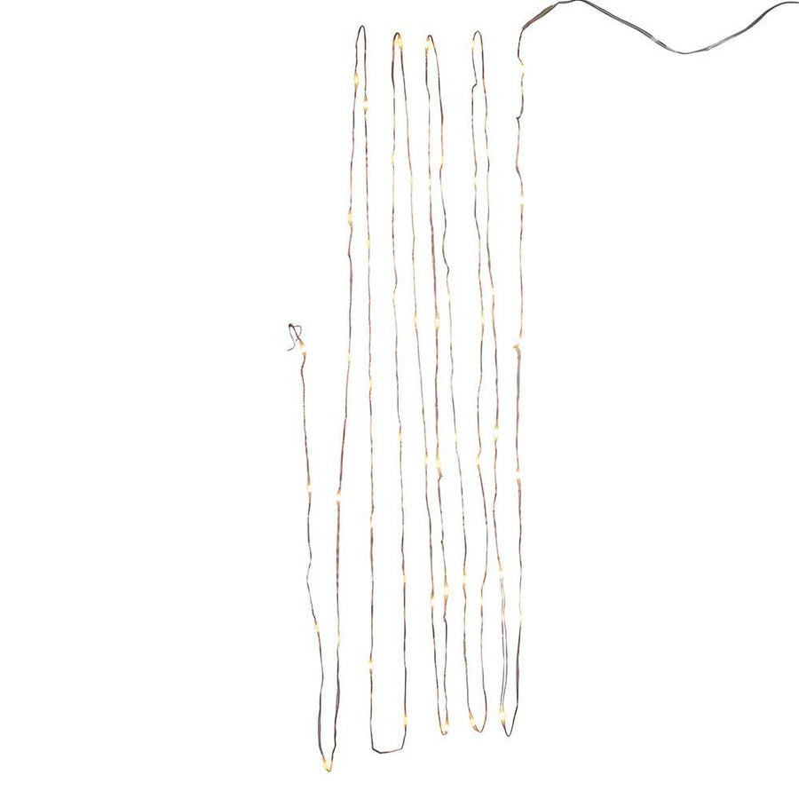 16.3' Battery Operated 50L Warm White Superbright LED Copper Wire Light Set In PDQ